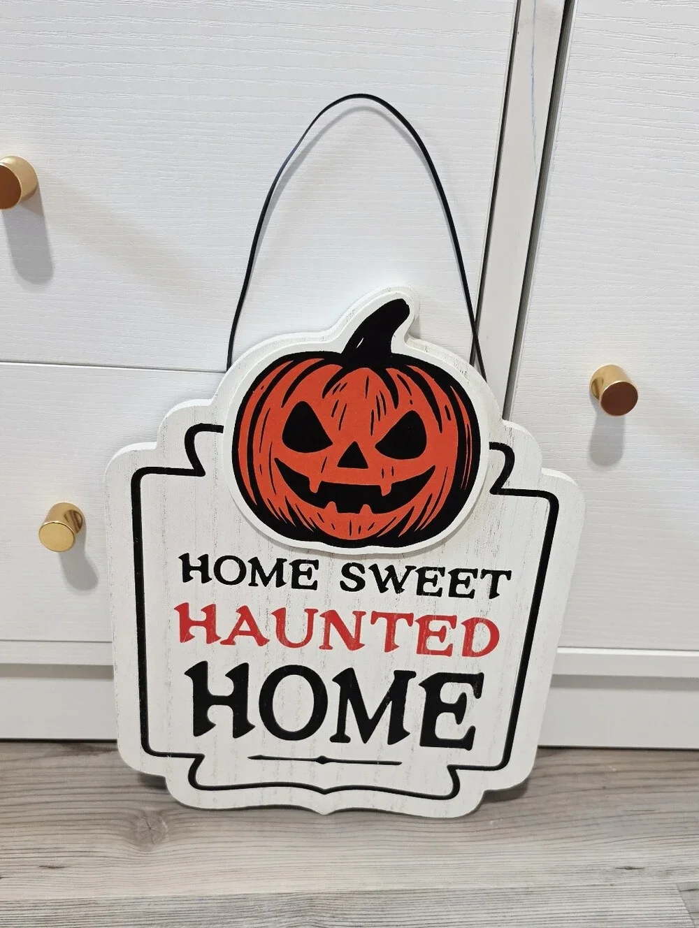 Target Bullseye Playground Halloween 2026 Wooden Sign - Home Sweet Haunted Home